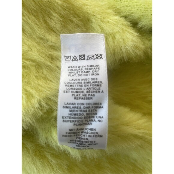 ASOS Soft Long Dolman Sleeve Mock Neck Sweater Canary Yellow Size 8 - Picture 10 of 10